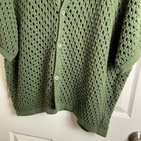 Boohoo man Men's Olive Green Knit Cardigan large - Picture 5 of 6